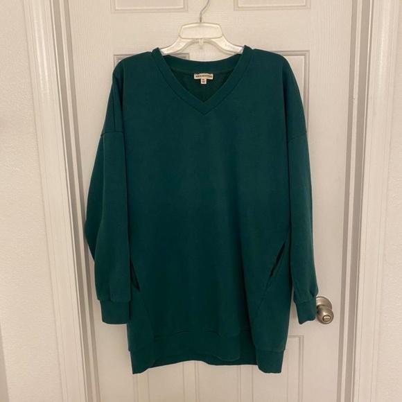Dark Green Sweatshirt Dress Size Ml 